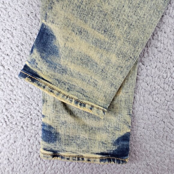 mnml Jeans Mens 31 Blue X146 Stretch Denim Distressed Slim Fit - Picture 16 of 16